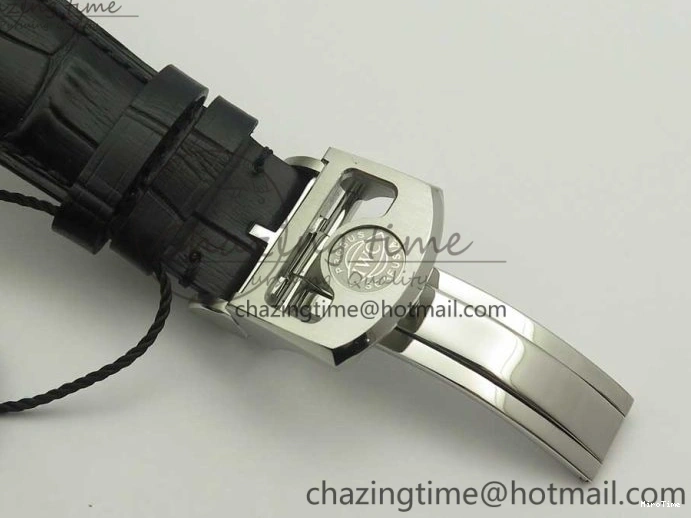 MIROTIME 0426 Upgraded Portuguese Flying Tourbillon SS White Dial 2 Sub Dials on Black Leather Strap 7161